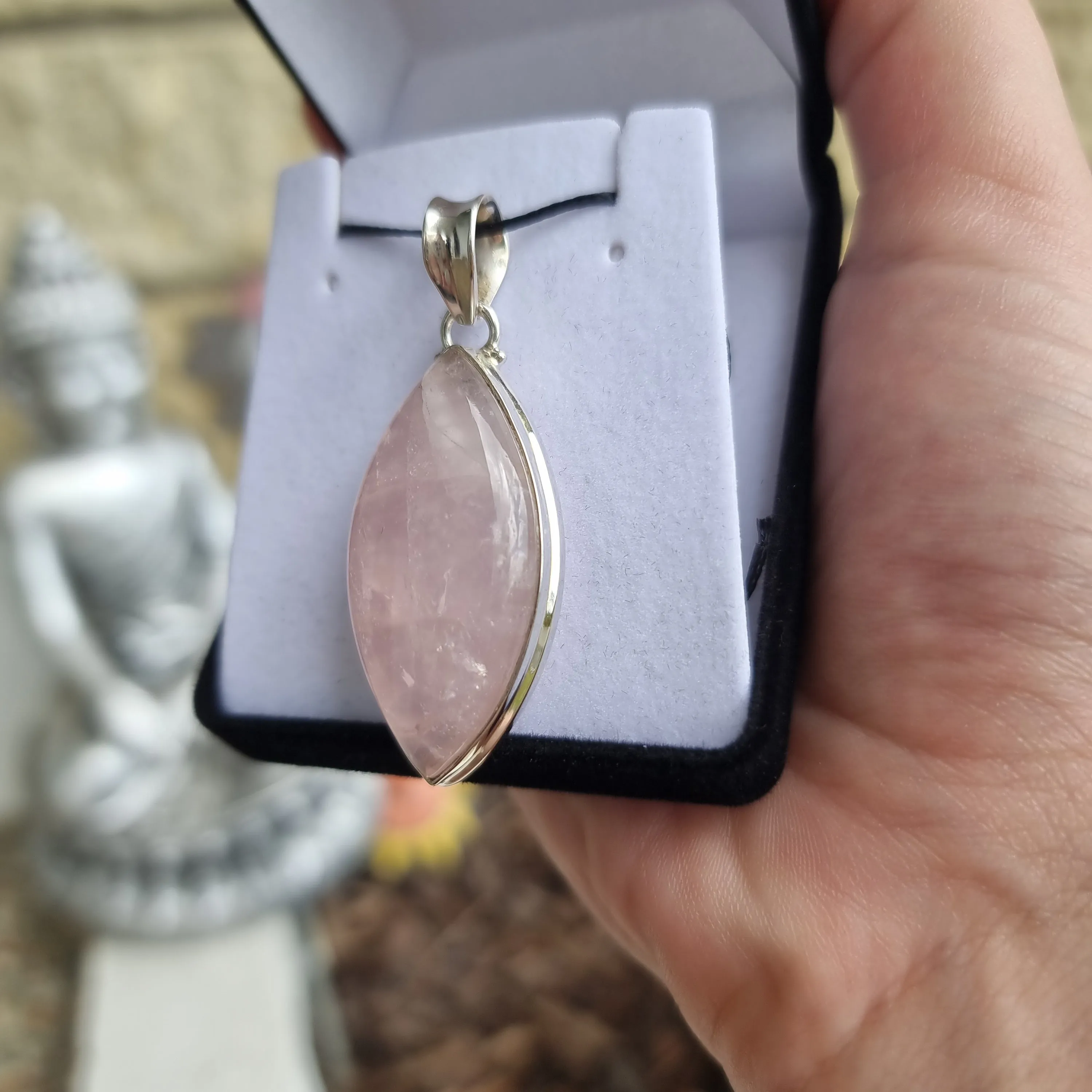Rose quartz pendant collection