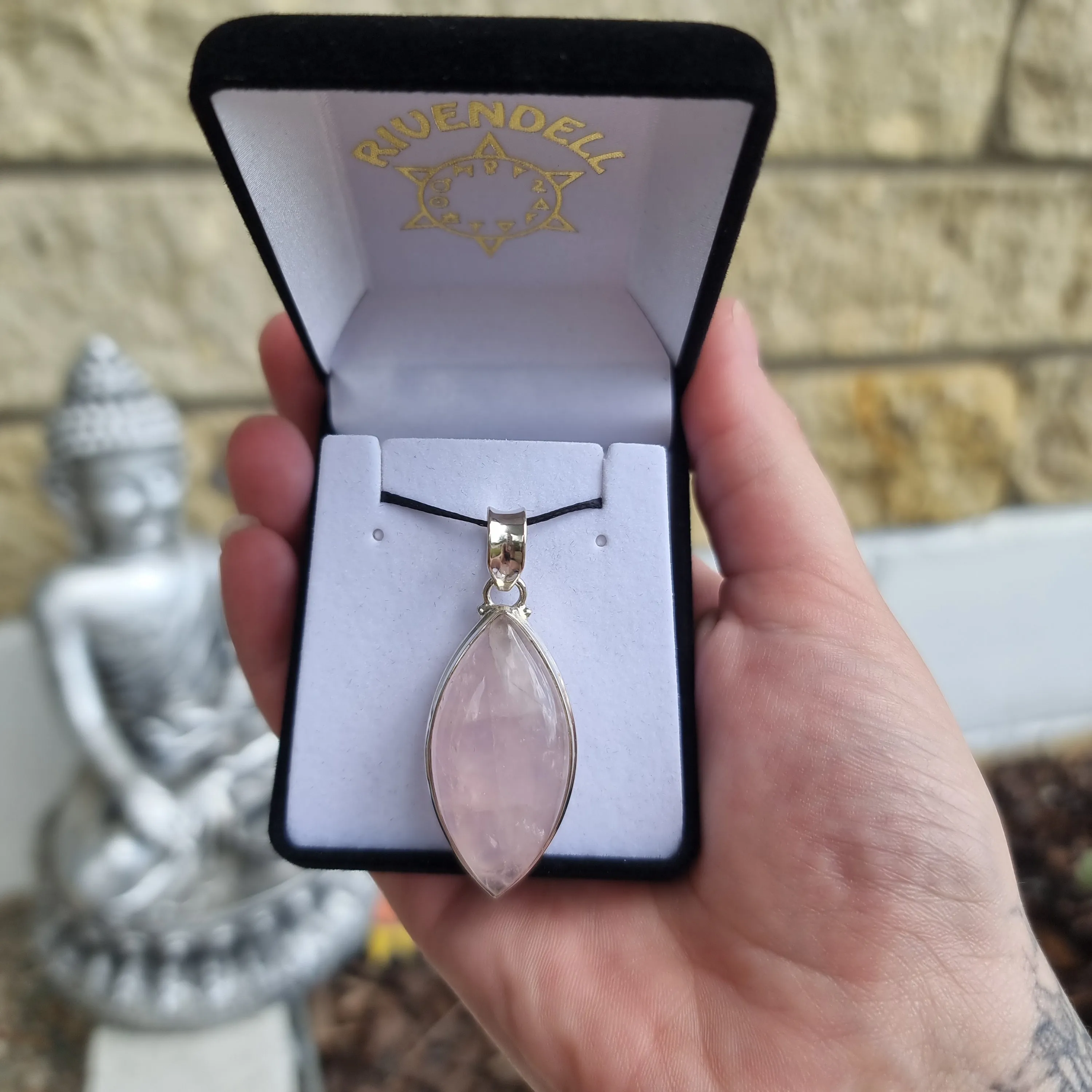 Rose quartz pendant collection