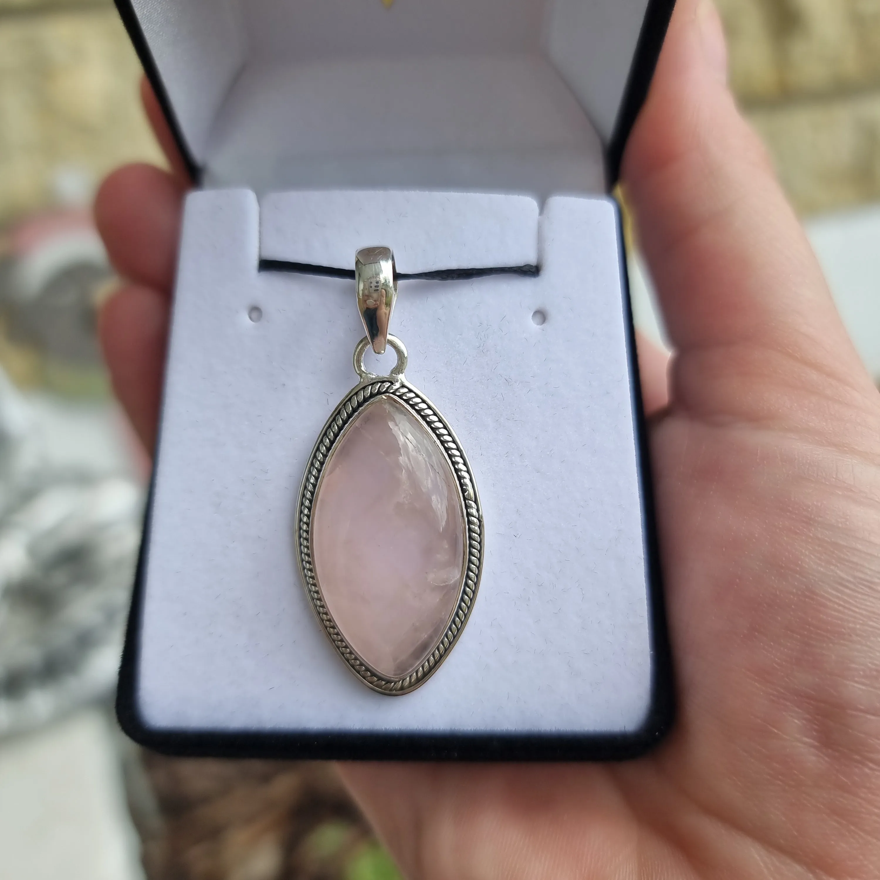 Rose quartz pendant collection