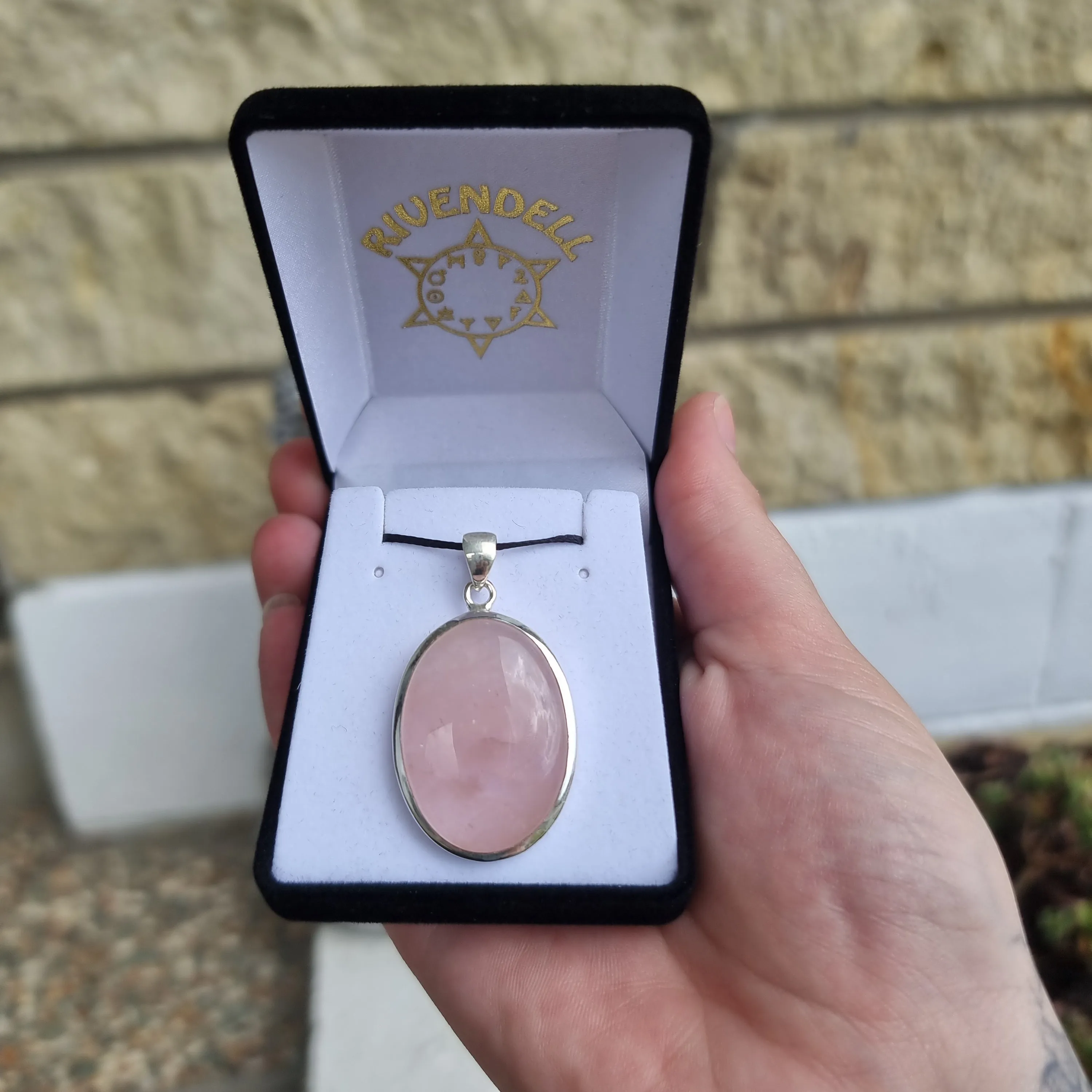 Rose quartz pendant collection