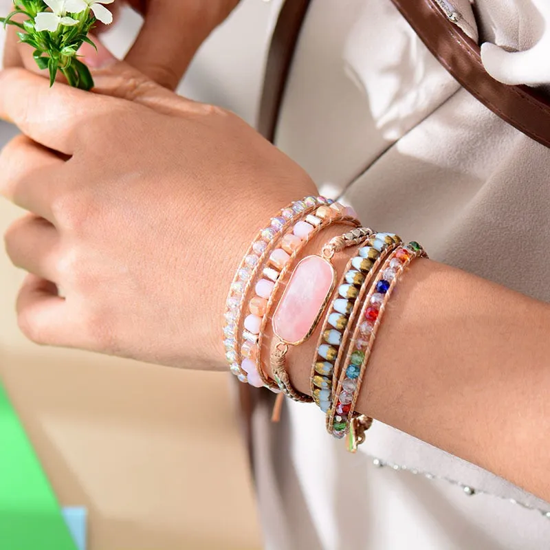 Rose Quartz Wrap Bracelet