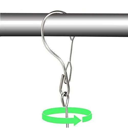 Rosefray 30 Clips Metal Clothespins, Stainless Steel Clothes Drying Rack, Hats Rack, Portable Metal Hanger, Great for Quick Hand Wash of Delicates