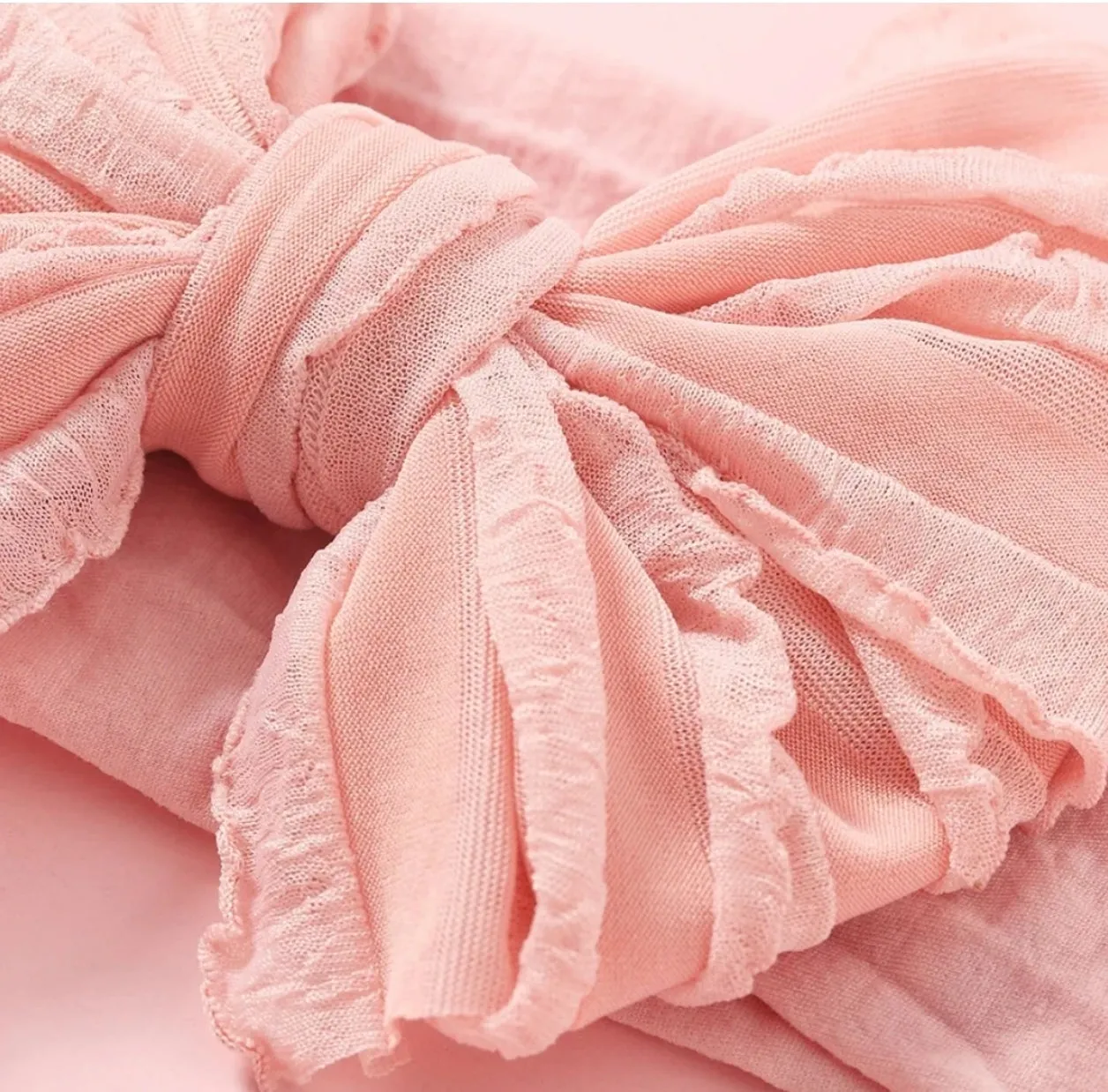 Rosie Bow Headband - Blush Pink