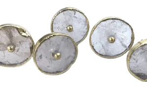 Round Clear Quartz Cabinet Door Pull Handle - Set of 6