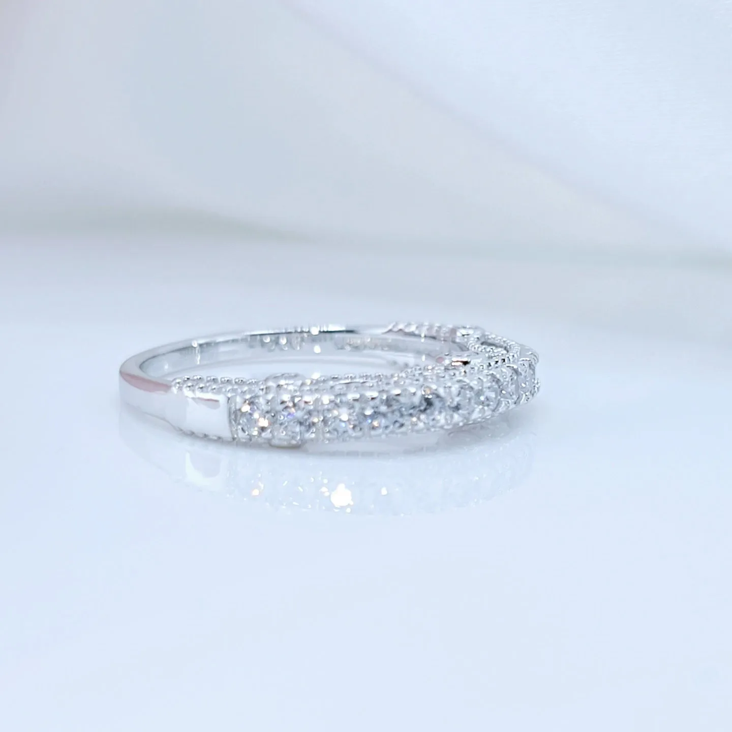 Round Diamond Wedding Band