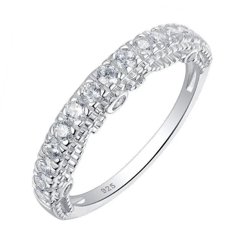 Round Diamond Wedding Band