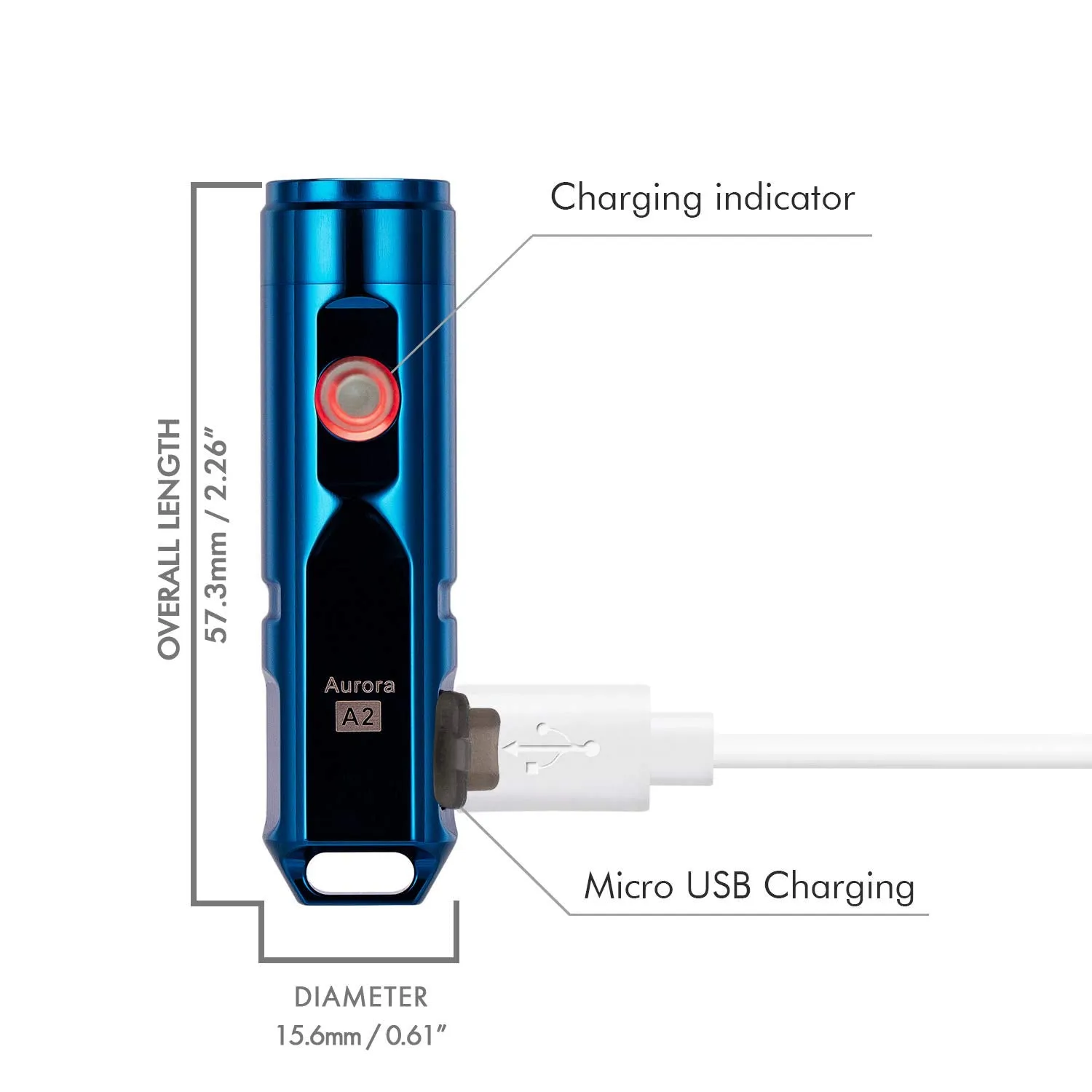 Rovyvon - A2x Stainless Steel 650 Lumens (Blue)