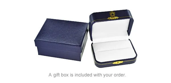 Royal Crown Cufflinks in Sterling Silver with Yellow Gold Vermeil