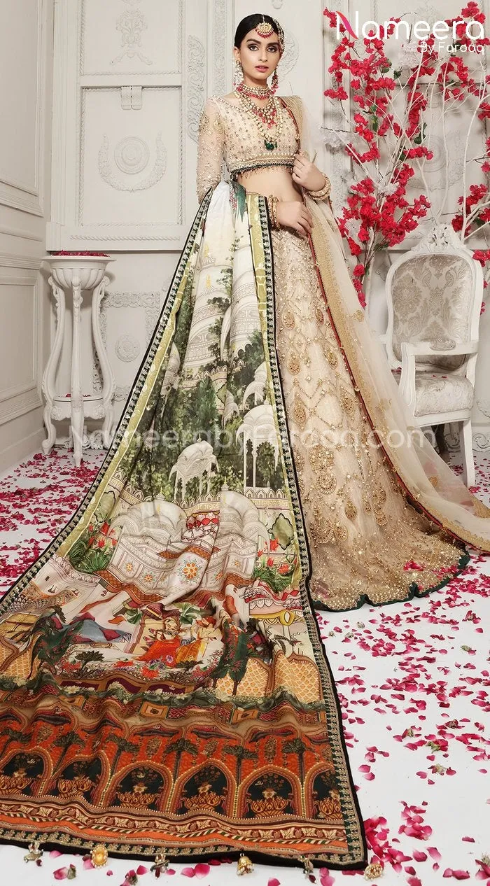 Royal Pakistani Bridal Lehenga Choli for Wedding #BR117