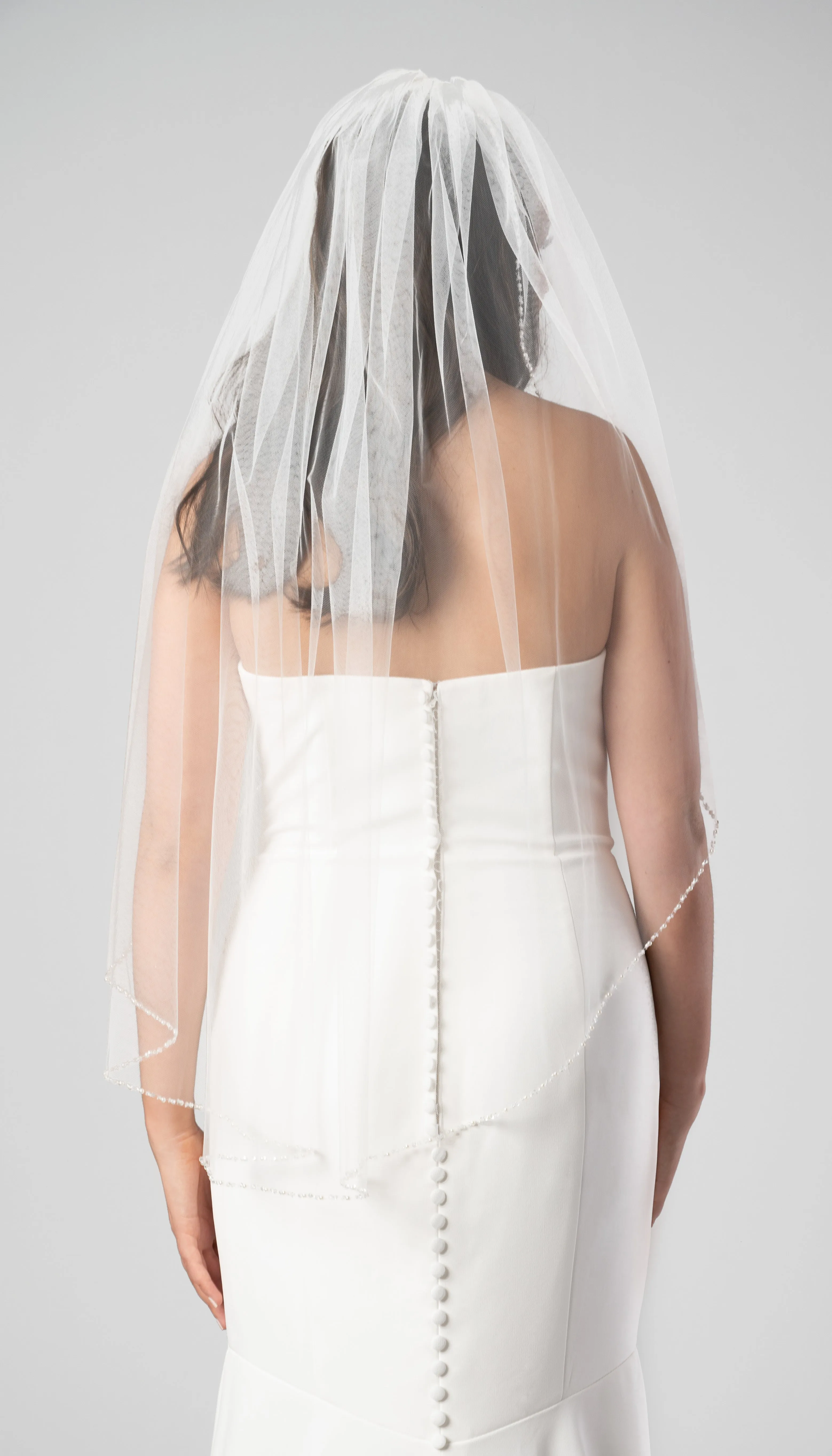 Roycebridal Kennedy Blue Esther Crystal and Pearl Edge Veil