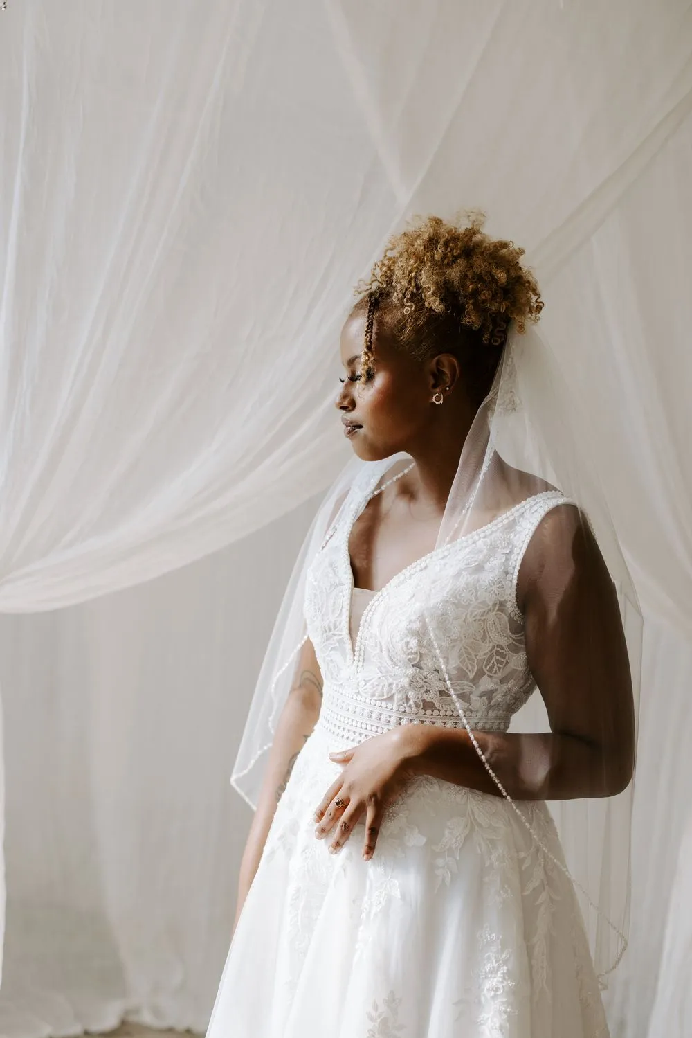 Roycebridal Kennedy Blue Esther Crystal and Pearl Edge Veil