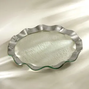 Ruffle Platinum Dinner Plate 11"