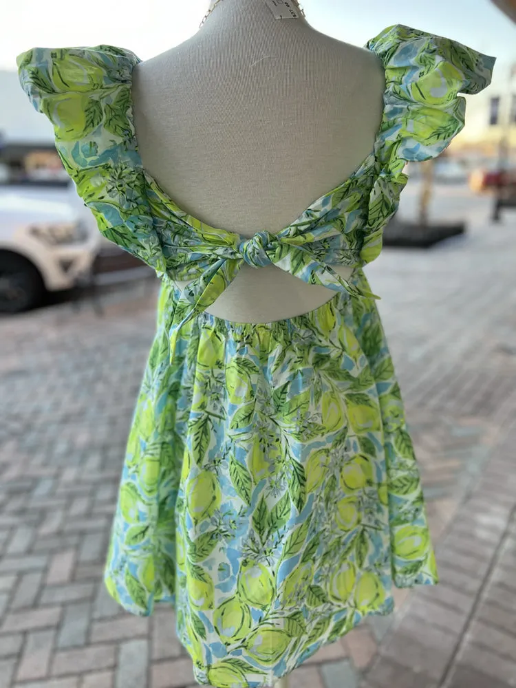 Ruffle Sleeve Mini Dress