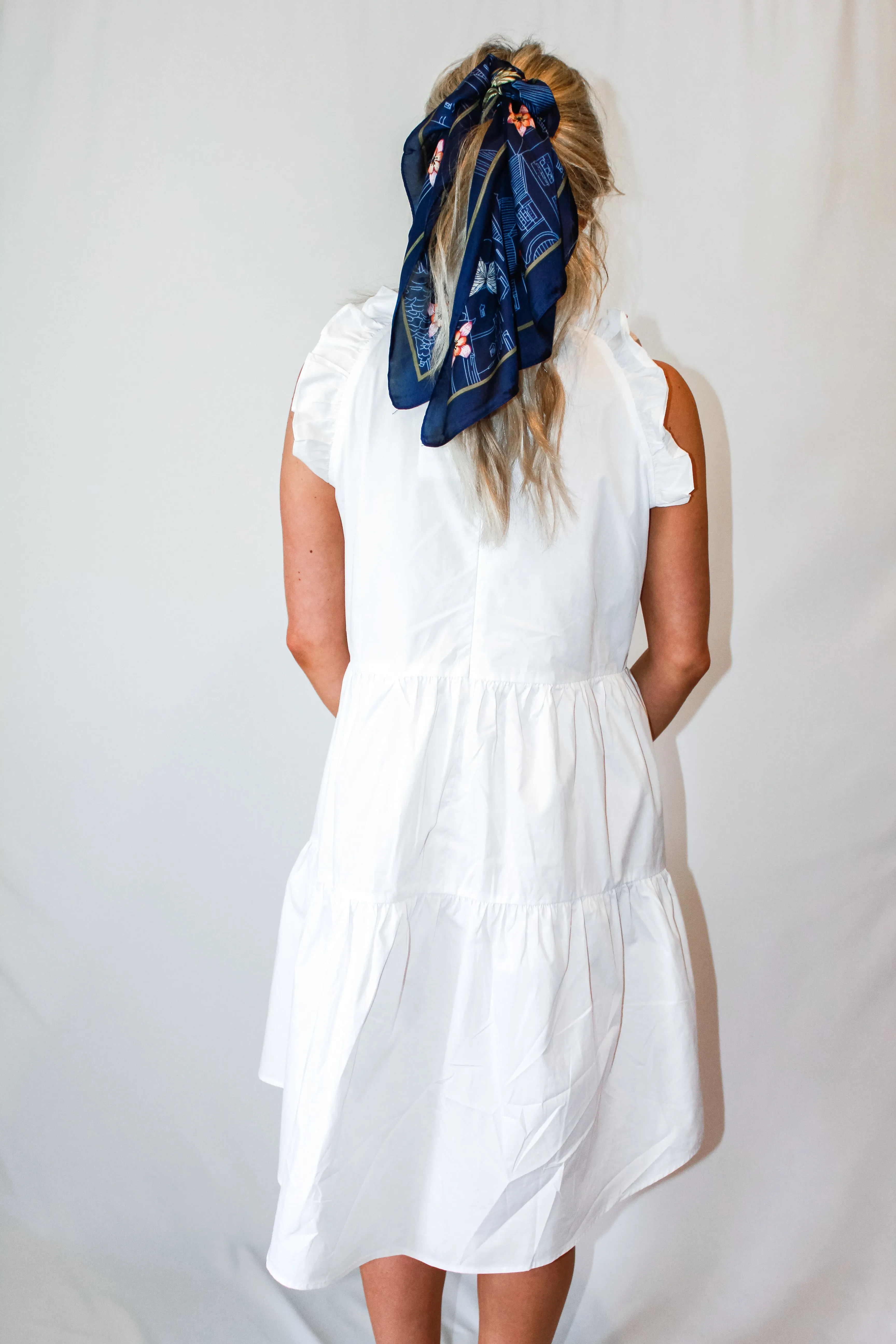 Ruffle their Feathers White Dress