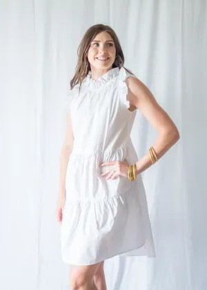 Ruffle their Feathers White Dress
