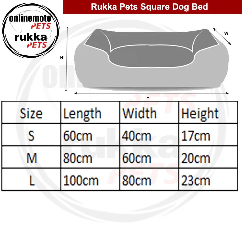 Rukka Pets Square Melange Fabric Grey Dog Bed