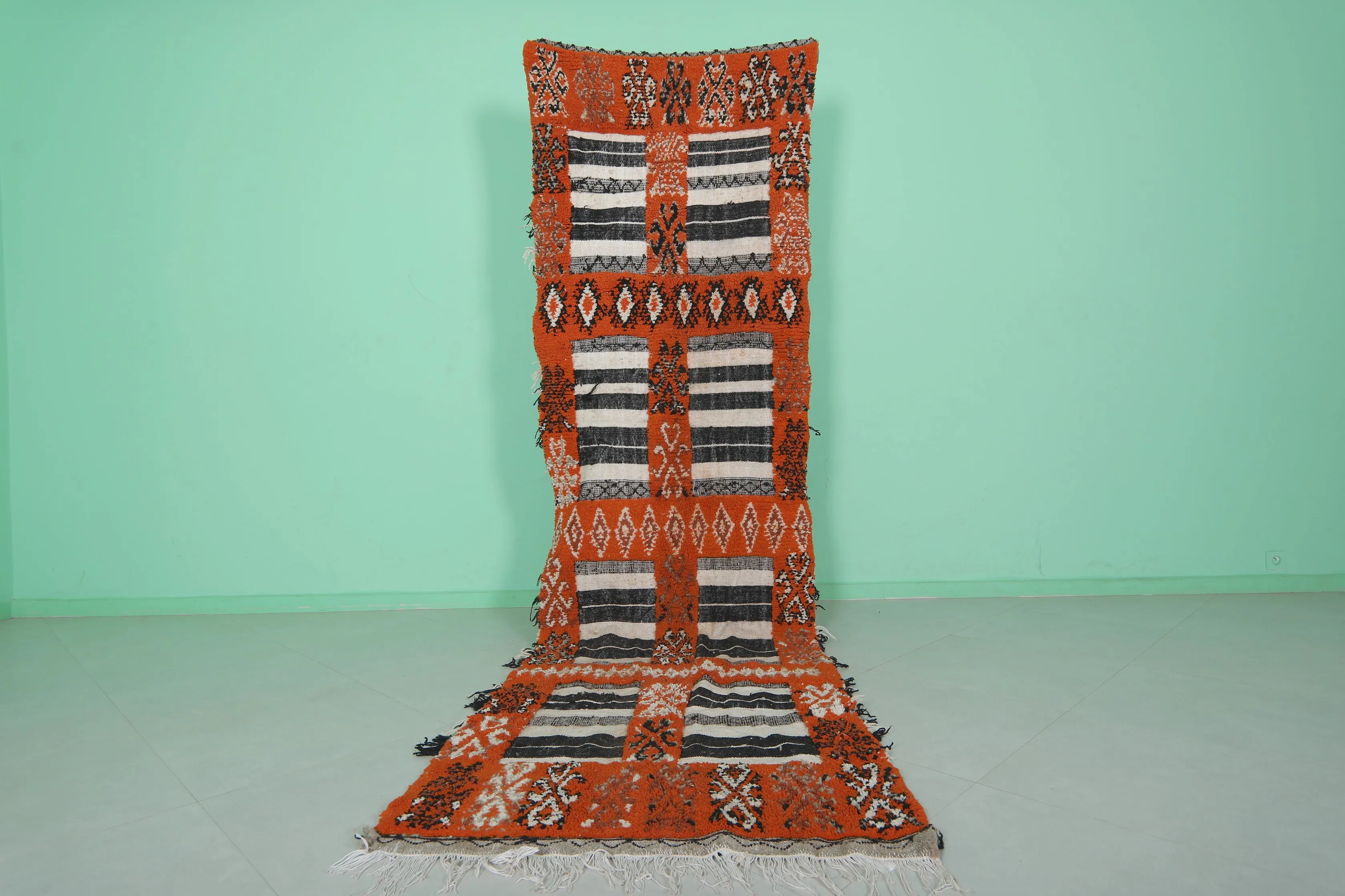 Runner handmade rug - custom berber carpet - Custom rug