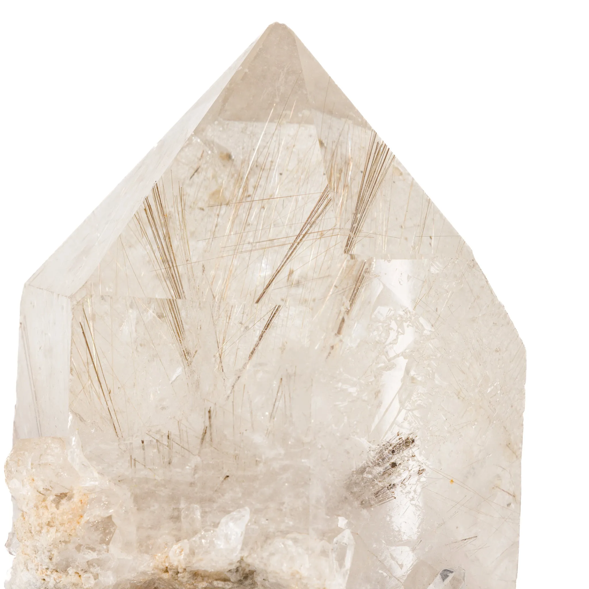 Rutilated Quartz 7 Inch 1.5kg Natural Crystal on Stand - Brazil
