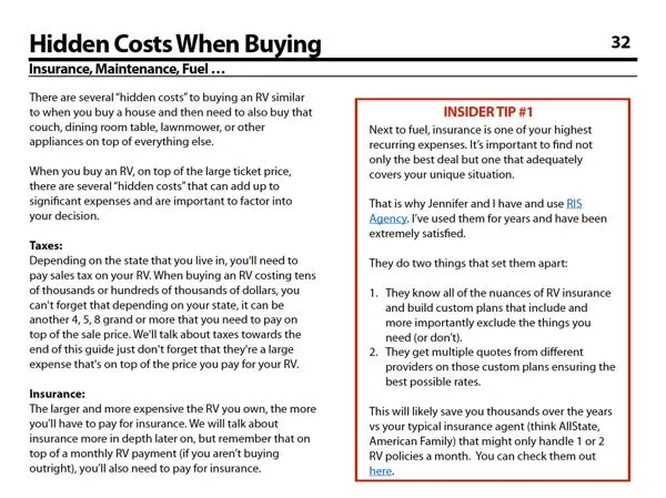 RV Buying Secrets