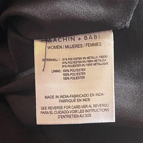 Sachin   Babi Belle Gold Pleated Short Skirt Sz 6 Reptile Embossed Design Pocket