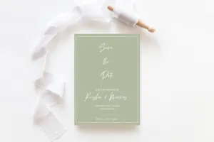 Sage Green Save the Date Template