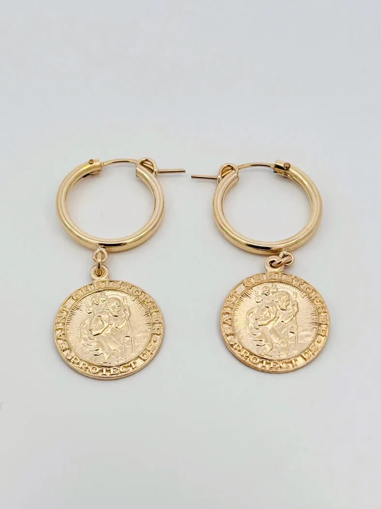 Saint Christopher Hoops