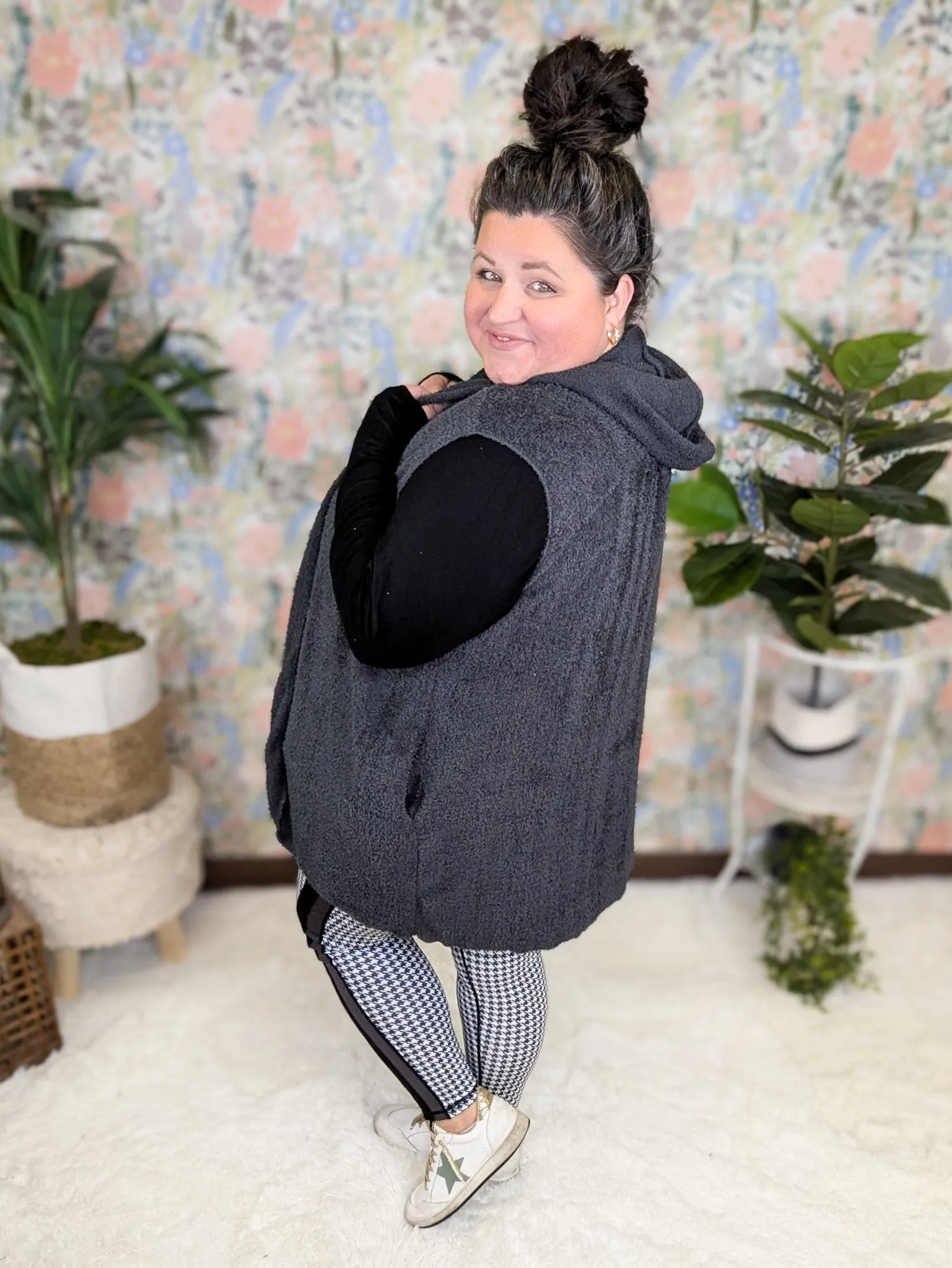 SALE- Harper Houndstooth Leggings w/Side Panel Accent