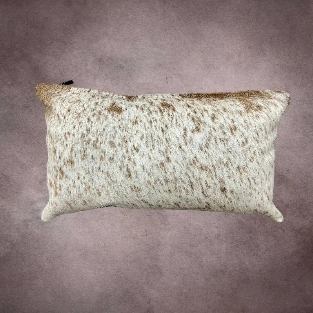 Salt and Pepper Cowhide Pillow Cover---PL 003
