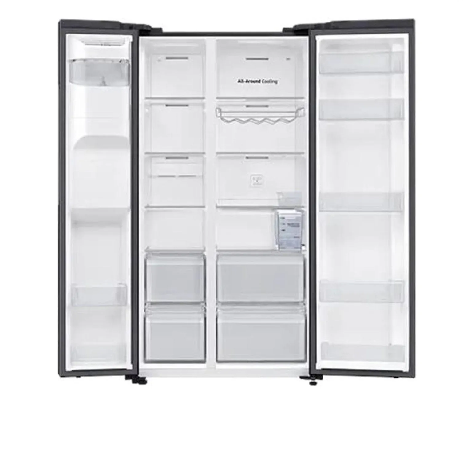 Samsung 617L Frost Free Side by Side Fridge, Black WD RS64DG53R3B1FA