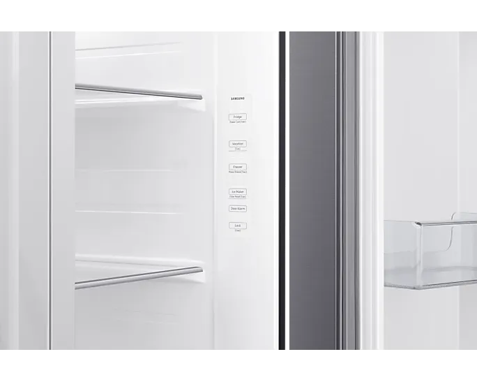 Samsung 617L Gentle Silver Side By Side Fridge RS65DG54R3S9FA