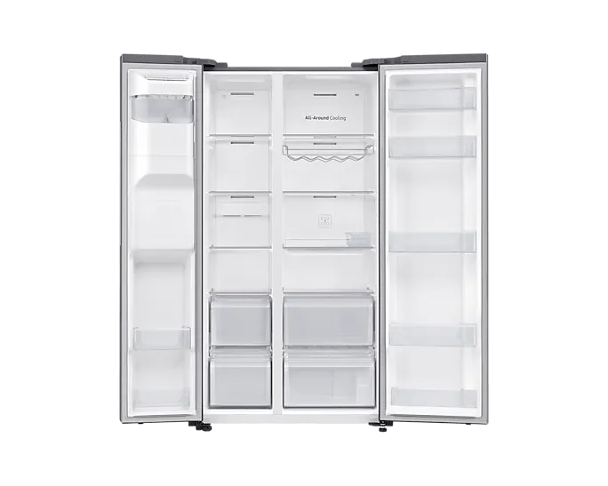 Samsung 617L Gentle Silver Side By Side Fridge RS65DG54R3S9FA