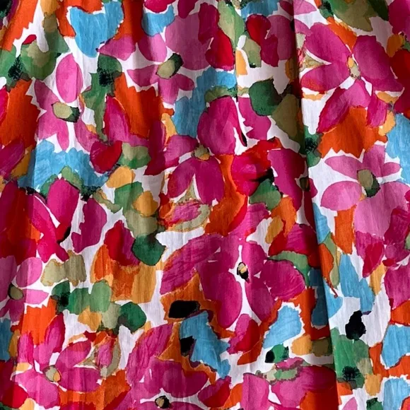 Sanctuary Puff Sleeve Floral Babydoll Dress Geranium Size Small NWT