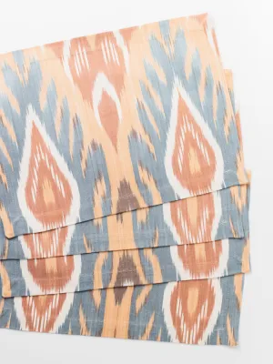 Sand Ikat Cotton Blend Placemat Set