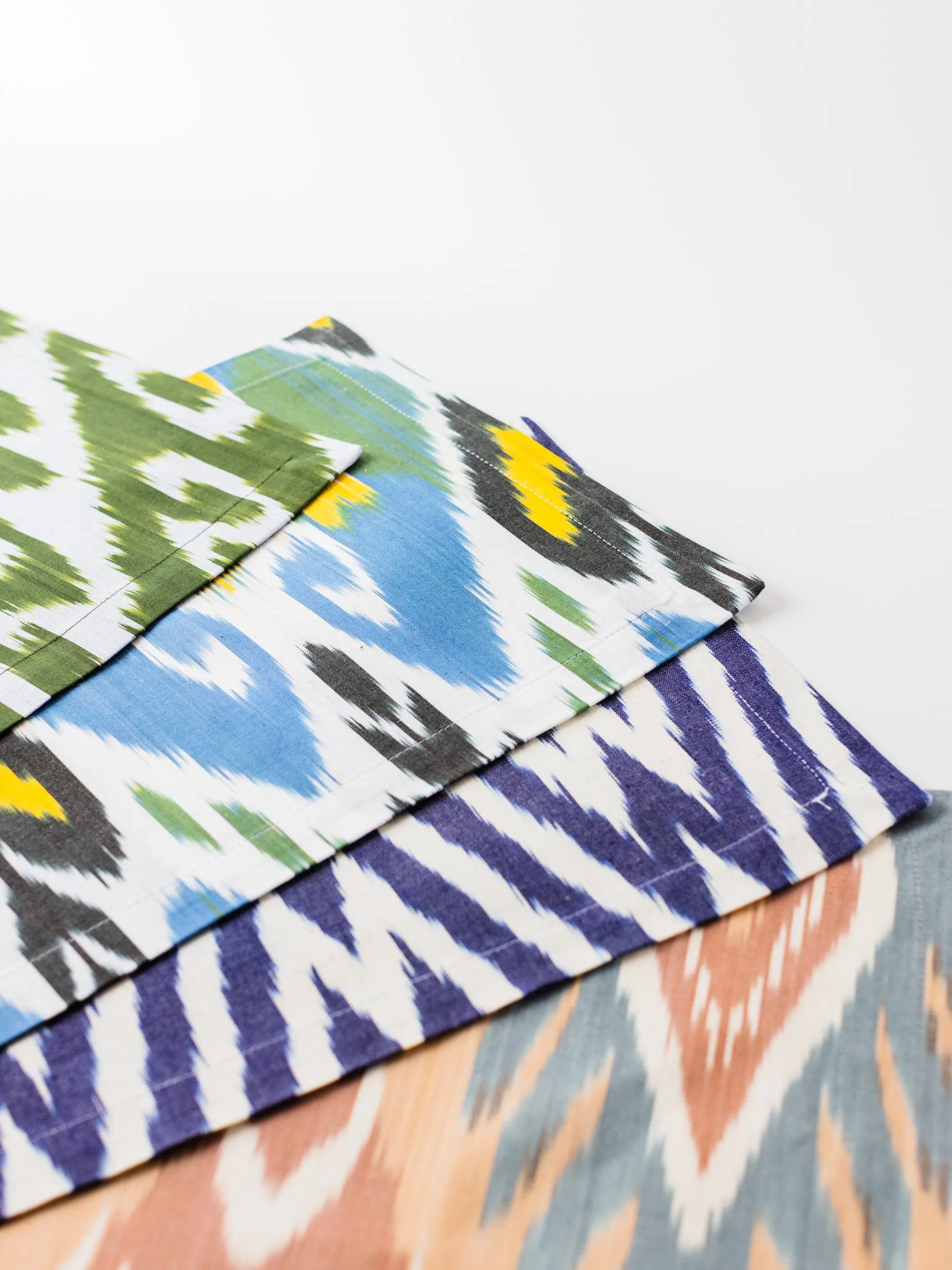 Sand Ikat Cotton Blend Placemat Set