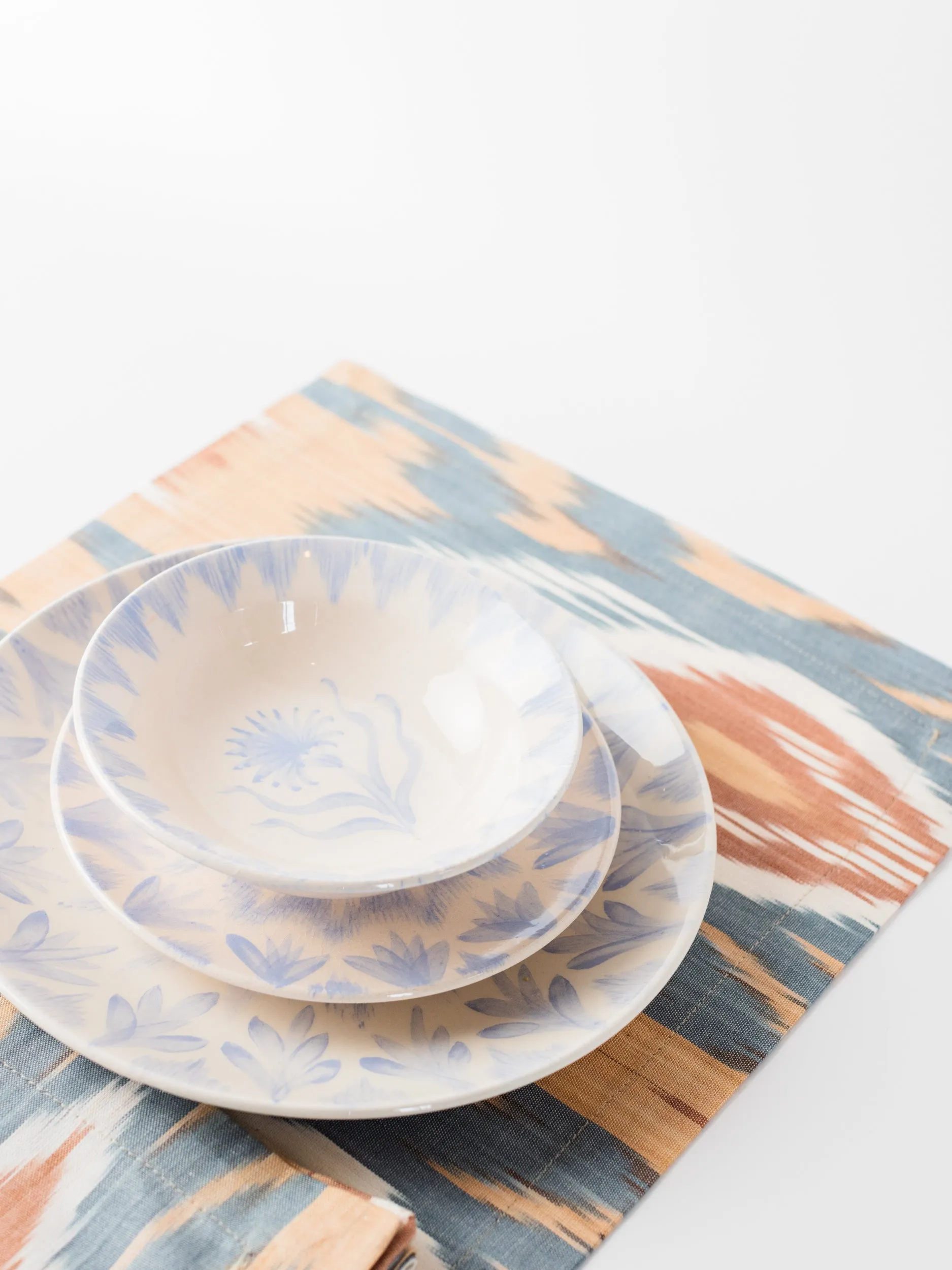 Sand Ikat Cotton Blend Placemat Set
