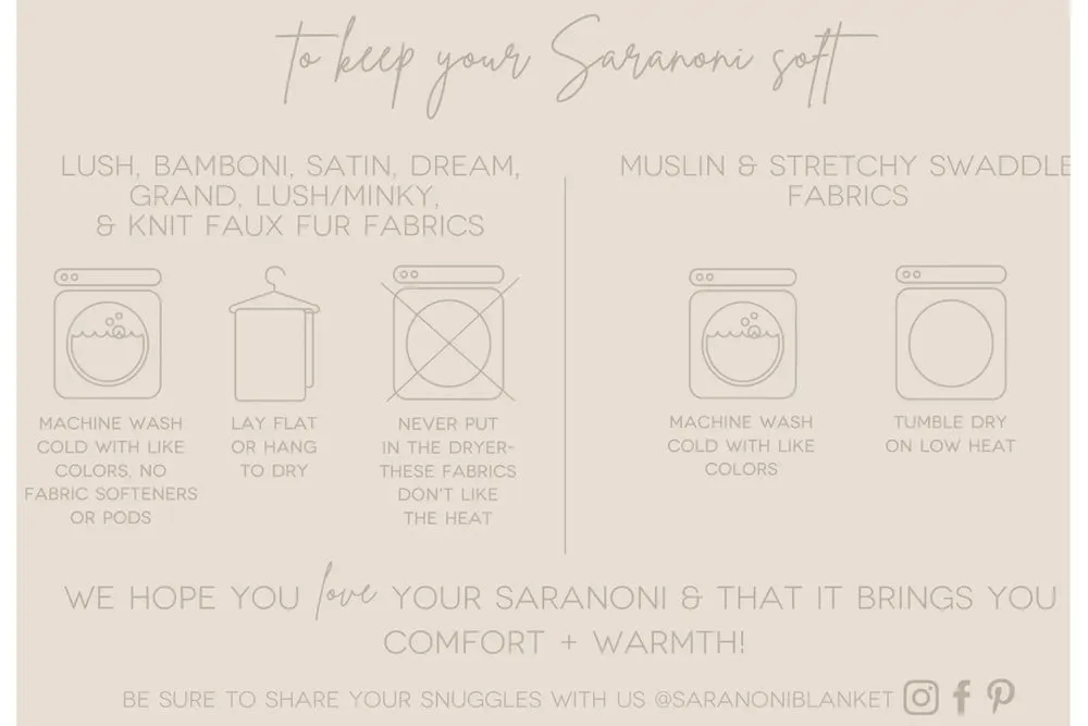 SARANONI Lush Mini Blanket - Chiffon