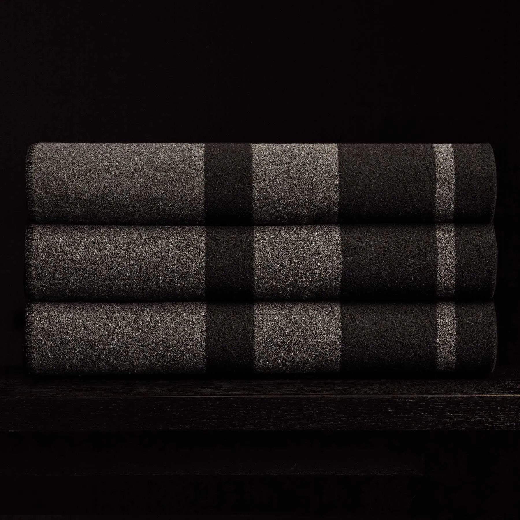 Sarti Striped Throw - Black/Lead