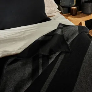 Sarti Striped Throw - Black/Lead
