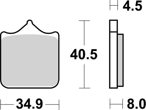 SBS 870SP Front Brake Pads