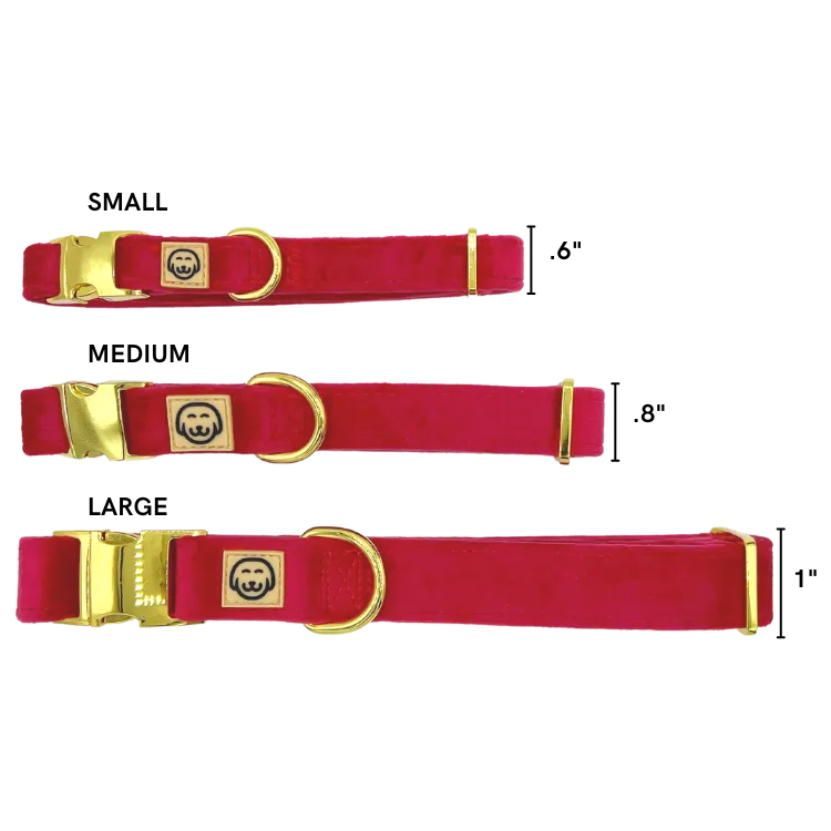 Scarlet Velvet - Dog Collar