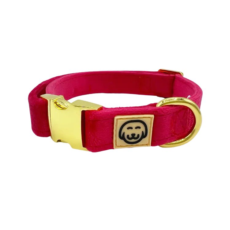 Scarlet Velvet - Dog Collar