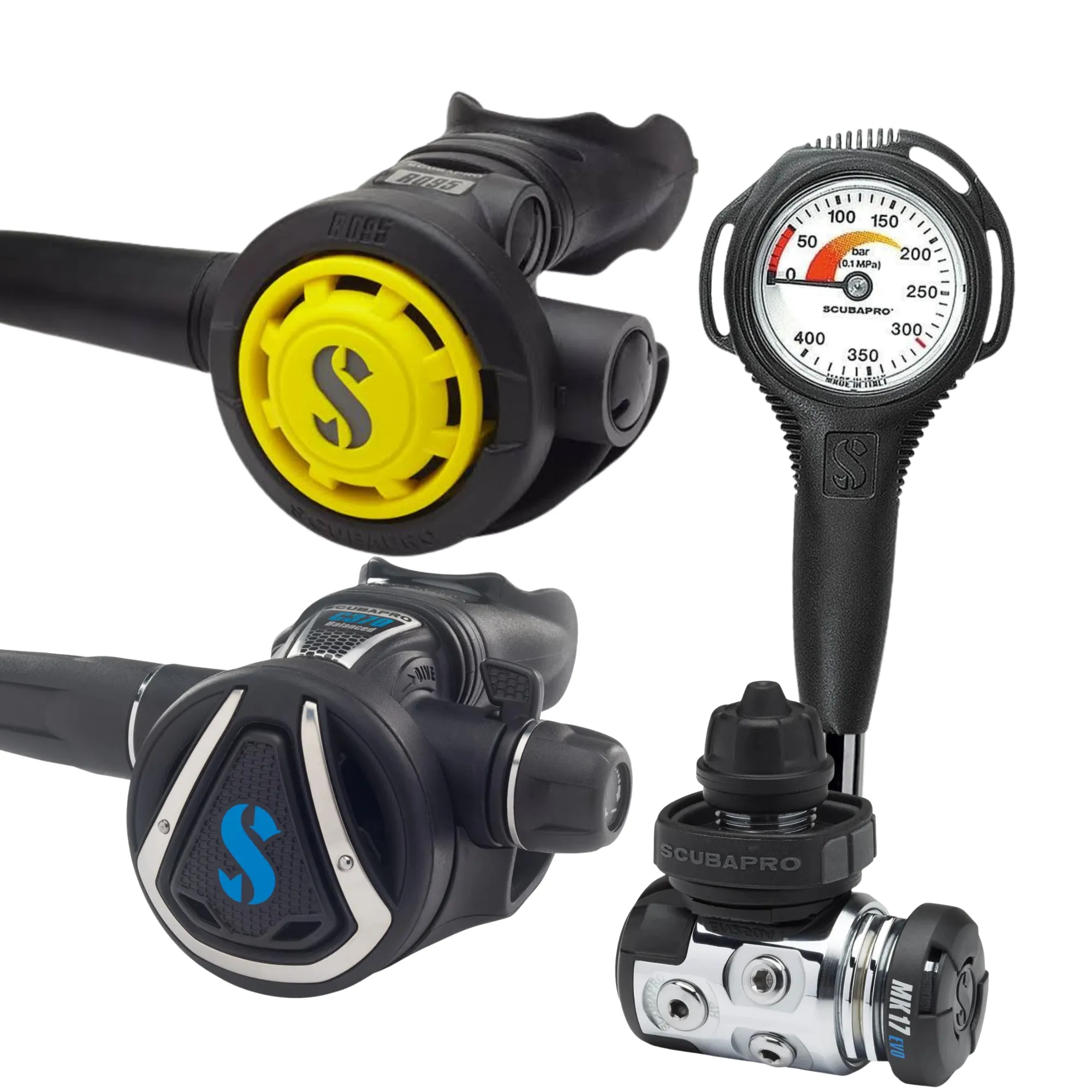 Scubapro MK17 EVO DIN/Compact SPG Stage 4 Regulator Set