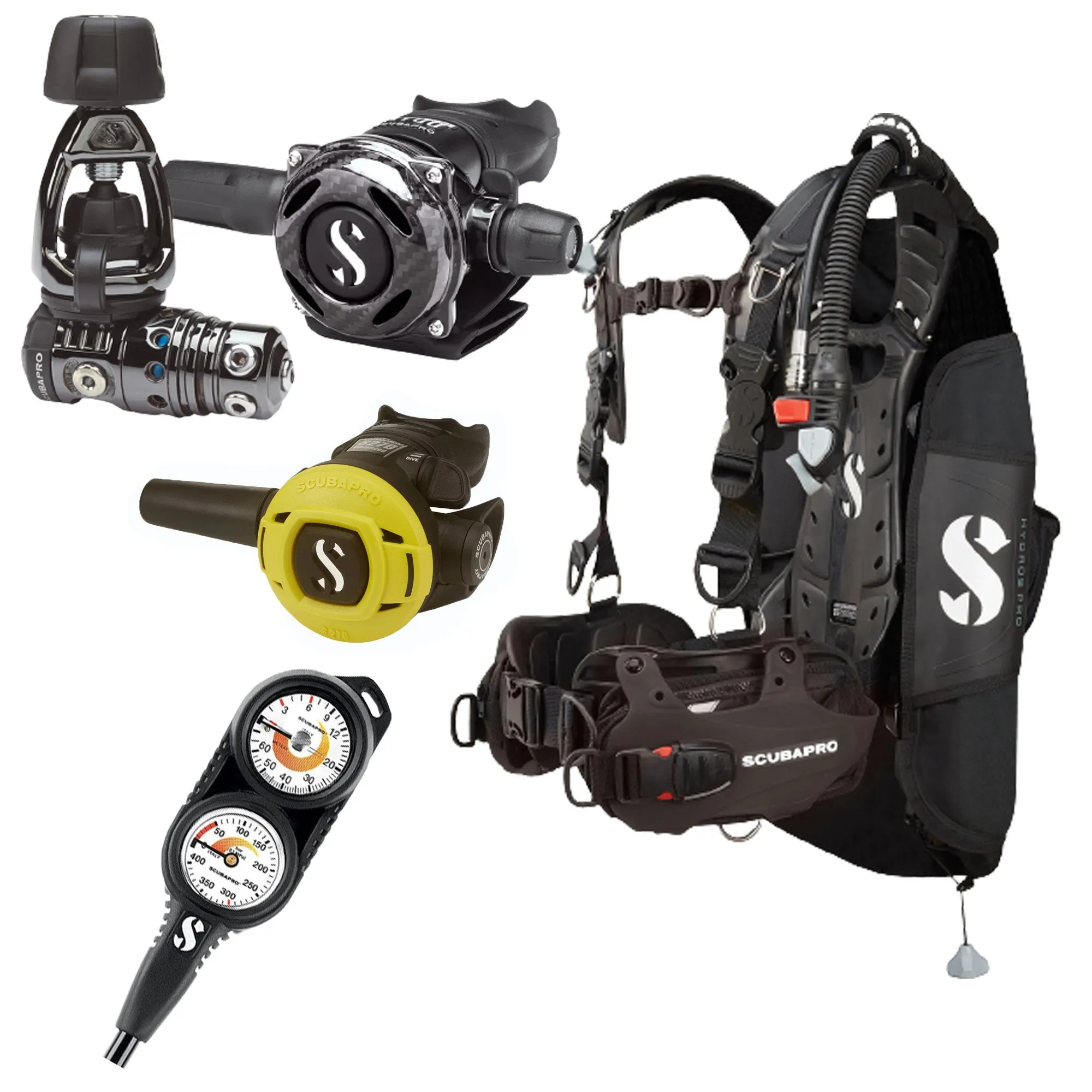 Scubapro MK25 A700 Carbon Black Tech Hydros Pro Package