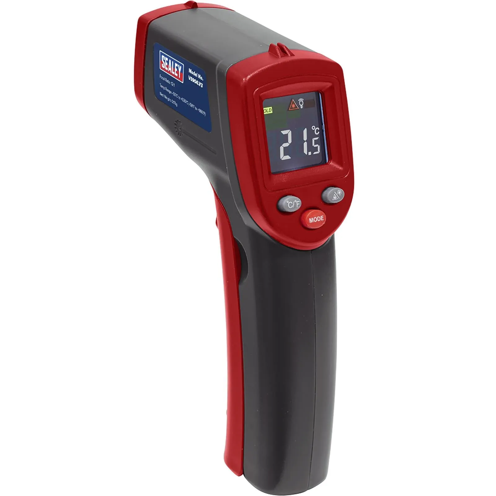 Sealey Infrared Laser Digital Thermometer 12:1 Faults Car Van