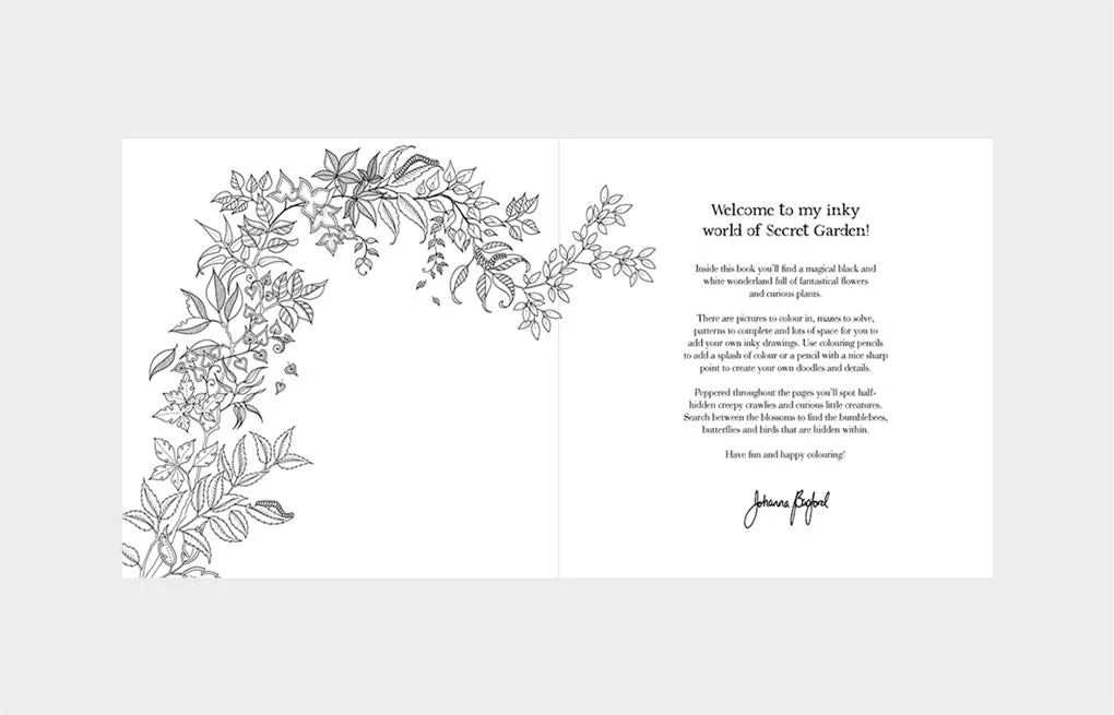 Secret Garden Miniature Coloring Book