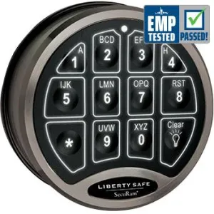 SecuRam BackLit Electronic Lock (Black Chrome)