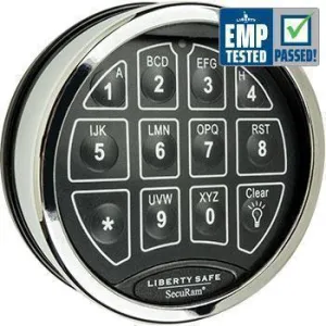 SecuRam TopLit Electronic Lock (Chrome)
