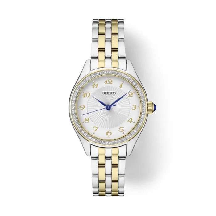 Seiko 29MM Crystal Collection Quartz Watch in Two-Tone Stainless Steel