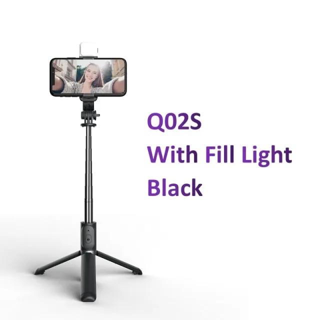 Selfie Stick Extendable Tripod with USB Charging Bluetooth Remote & Supplementary Light Compatible with IOS & Android Phones - 41 inches