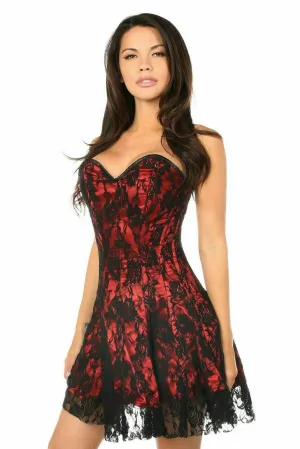 Sexy Red Lace Corset Dress